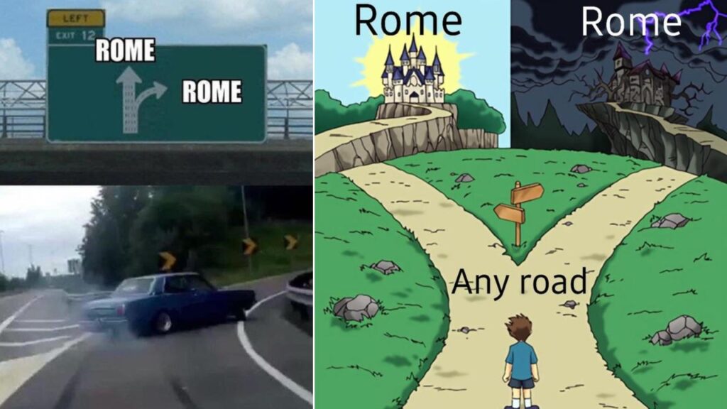 All Roads Lead to Rome Meme: From Ancient Quote to Viral Joke